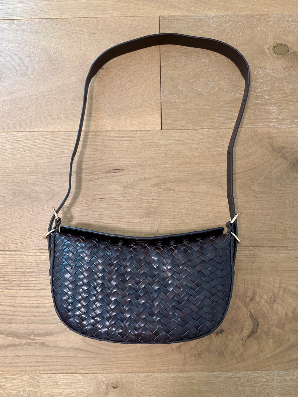 Woven Leather Shoulder Bag